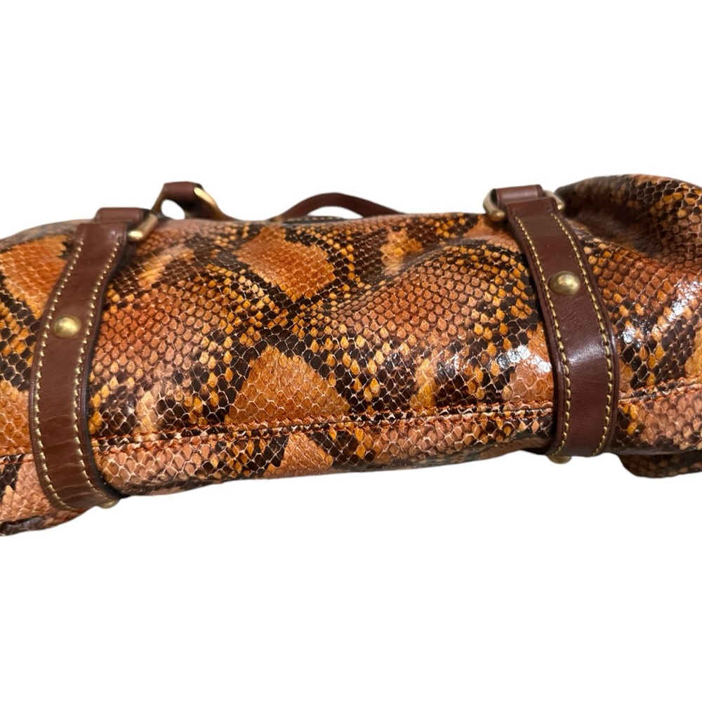 Dooney And Bourke Multi Color Brown Python Skin P… - image 4